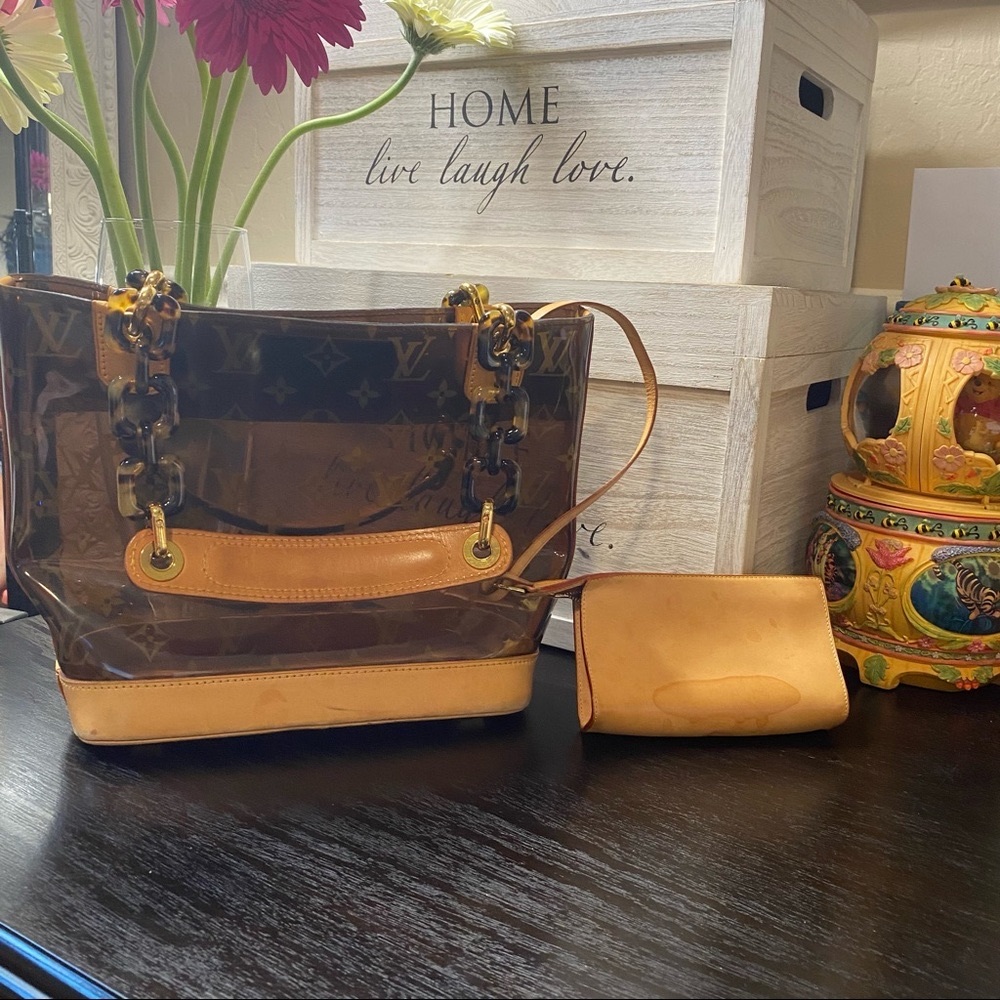 Ambre Monogram Sac PM wi/attached pouch. Orig. dust over LV brown shopping bag.